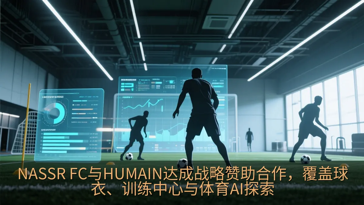 足球训练基地中的运动员与数据分析界面